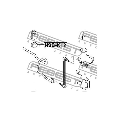 Тампон 546139U00A NSBK12 Nissan предна стабилизираща щанга