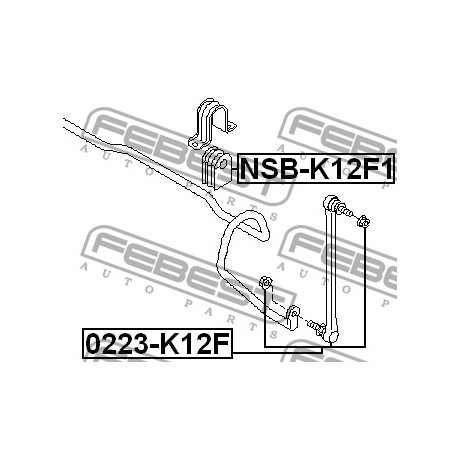 Тампон 54613AX400 NSBK12F1 Nissan Micra предна стабилизираща щанга