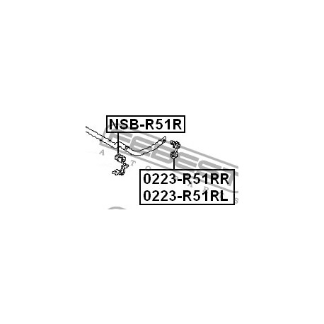 Тампон 546137S016 NSBR51R Nissan Pathfinder задна стабилизираща щанга