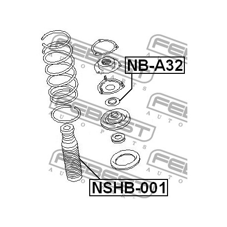 Маншон 540500W002 NSHB001 Infiniti Nissan преден амортисьор