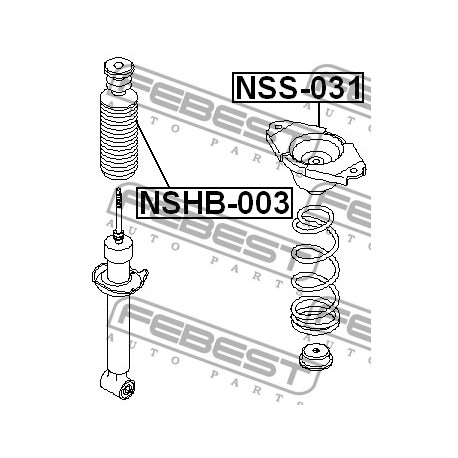 Маншон 552400M010 NSHB003 Infiniti Nissan заден амортисьор