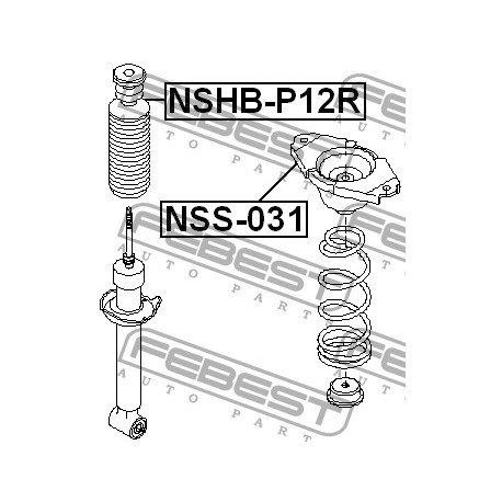 55240-AU000 Nissan прахозащитен комплект за един амортисьор