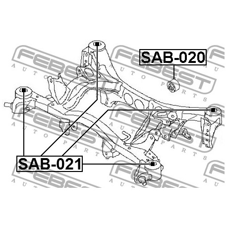 41322-AG000 Subaru тампон заден мост