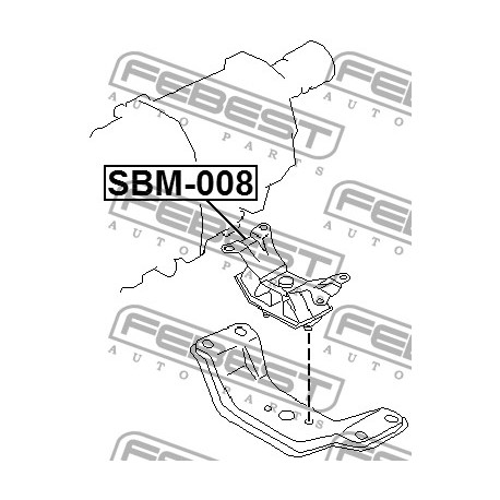 41022-FA030 Subaru тампон двигател заден М/Т