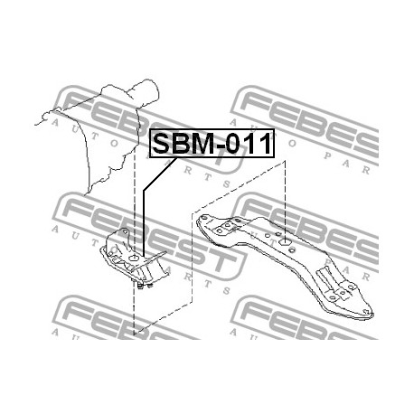 41022-AG100 Subaru тампон двигател заден А/Т
