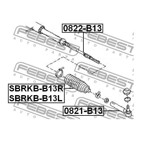 Маншон 34137AE000 SBRKBB13R Subaru кормилна рейка