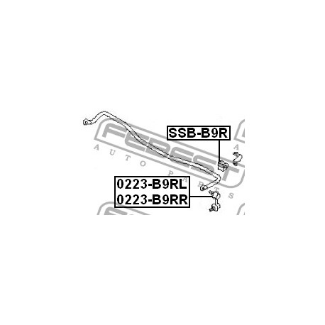 Тампон 20464XA00A SSB-B9R Subaru Tribeca задна стабилизираща щанга