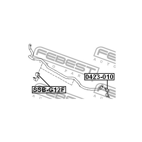 Тампон 20414FG020 SSBG12F Subaru предна стабилизираща щанга