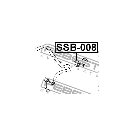 Тампон задна стабилизираща щанга 20464AE060 SSB008 Subaru Legacy