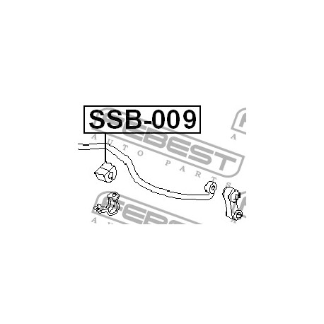 Тампон 20401AC031 SSB009 Subaru предна стабилизираща щанга