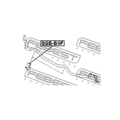 Тампон 20414XA00A SSBB9F Subaru Tribeca предна стабилизираща щанга