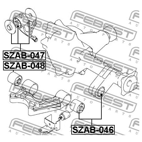 27553-66J01 Suzuki тампон преден долен носач