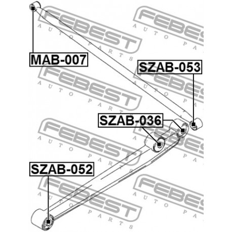 46300-83E10 Suzuki тампон напречен носач