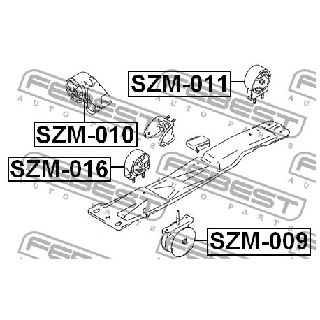 11720-62G10 Suzuki тампон двигател преден
