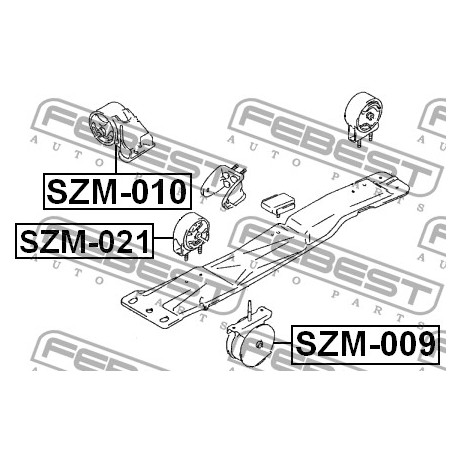 11720-62G00 Suzuki тампон двигател преден