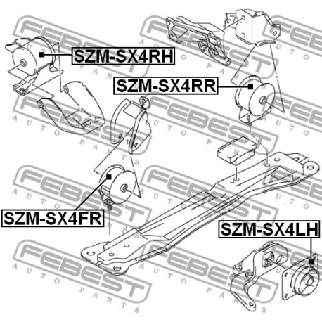 11710-79J10 Suzuki тампон двигател заден