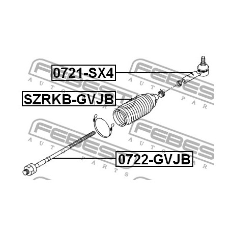 Маншон 4857165J00 SZRKBGVJB Suzuki Grand Vitara кормилна рейка