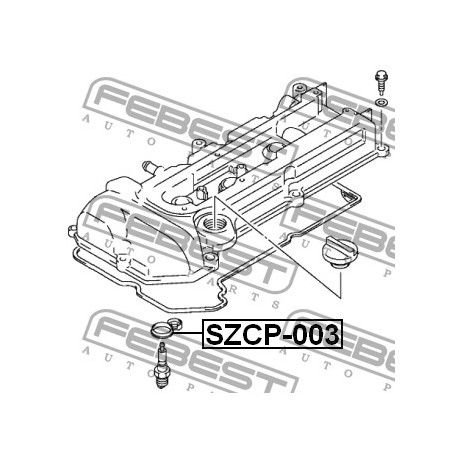 Гарнитура 1117969G01 SZCP003 Suzuki капак клапани/свещи