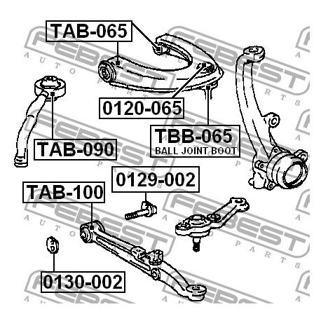Тампон 4806922100 TAB100 Lexus Toyota преден носач