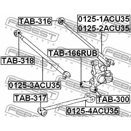 Втулка 4221020010 TAB166RUB Lexus Toyota заден шенкел