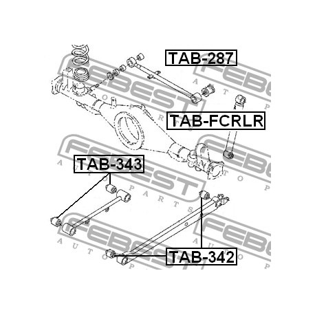 Тампон 48704B4010 TAB342 Daihatsu Toyota надлъжен носач