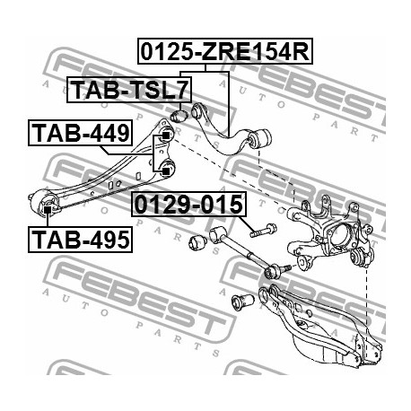 48760-12010 Lexus Toyota тампон надлъжен носач