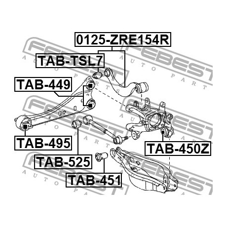 48710-05090 Lexus Toyota тампон задна напречна щанга