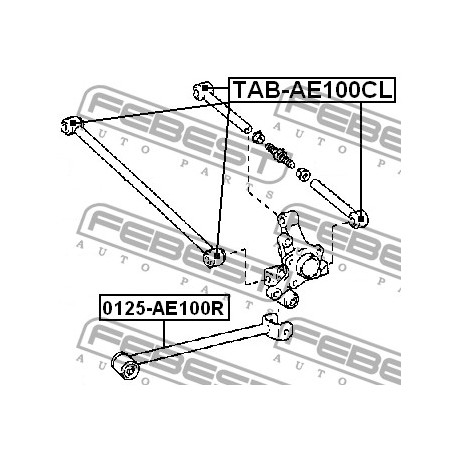 Tампон 4873012110 TABAE100CL Toyota задна напречна щанга