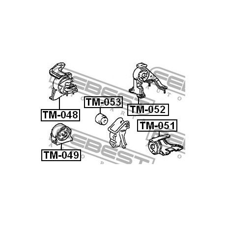 12372-02140 Toyota тампон двигател ляв