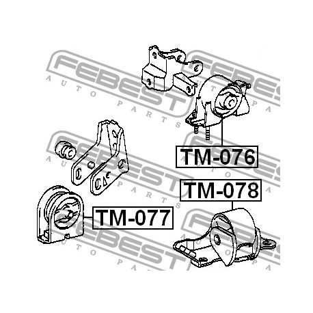 12361-74410 Toyota тампон двигател преден