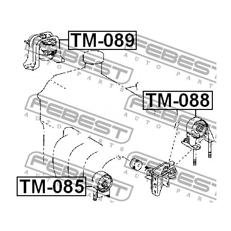 12372-23050 Toyota тампон двигател ляв