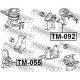 Заден тампон двигател 1237164270 TM092 Toyota
