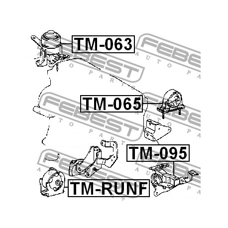 12372-28041 Toyota тампон двигател ляв