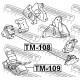 Тампон двигател 1236167030 TM108 Toyota Land Cruiser