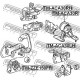 12371-28210 Toyota тампон двигател заден