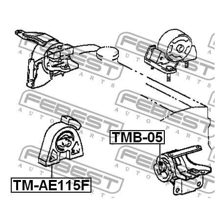 12361-16270 Toyota тампон двигател преден
