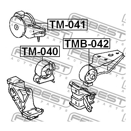 12371-11300 Toyota тампон двигател