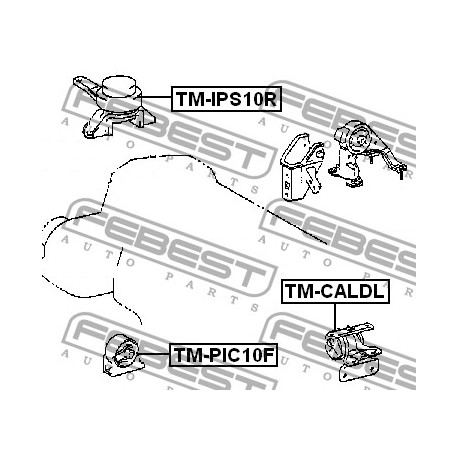 Тампон 12361-74501 TMPIC10F Toyota Picnic двигател преден