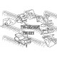 Тампон двигател 1236117070 TMUZJ100F Toyota Land Cruiser преден