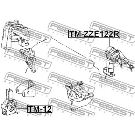 12371-22130 Toyota тампон двигател заден