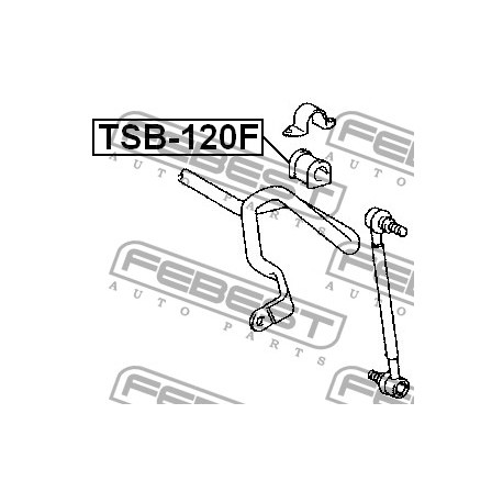 Тампон 4881512320 TSB120F Toyota предна стабилизираща щанга
