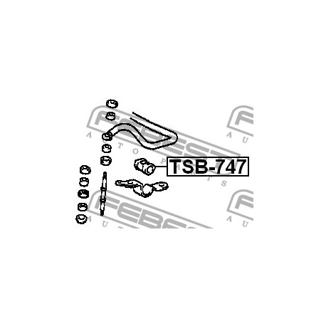 Тампон 4881513030 TSB747 Toyota Corolla предна стабилизираща щанга