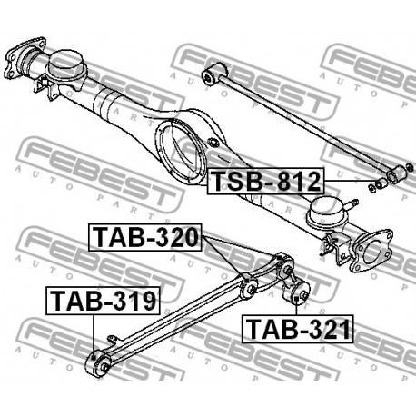 Тампон 9004385102 TSB812 Daihatsu Toyota панхард заден