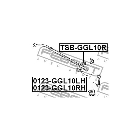 Тампон 4881848060 TSBGGL10R Lexus RX задна стабилизираща щанга