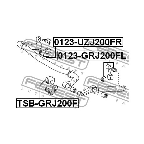 Тампон 4881560260 TSBGRJ200F Toyota Land Cruiser предна стабилизираща щанга