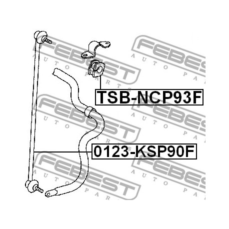 Тампон 4881552080 TSBNCP93F Toyota предна стабилизираща щанга