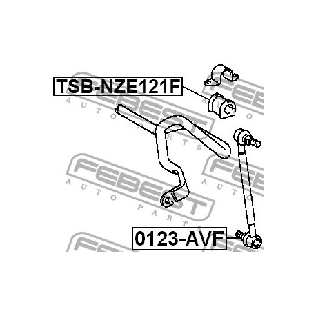 Тампон 4881512310 TSBNZE121F Toyota предна стабилизираща щанга