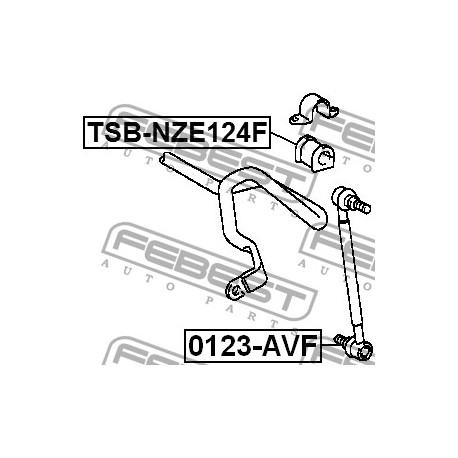 Тампон 4881512330 TSBNZE124F Toyota Corolla предна стабилизираща щанга