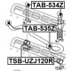 Тампон 4881860010 TSBUZJ120R Lexus GX задна стабилизираща щанга