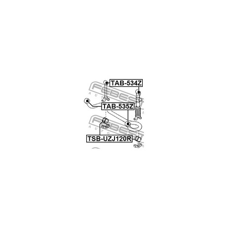 Тампон 4881860010 TSBUZJ120R Lexus GX задна стабилизираща щанга